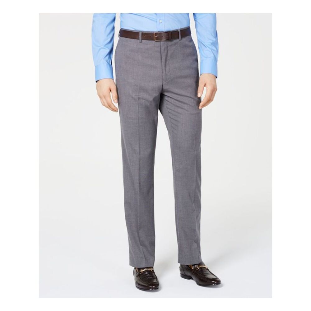 VINCE CAMUTO Mens Gray Flat Front Slim Fit Stretch Suit Separate Pants W30/ L32